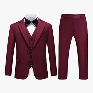 Boy’s Burgundy Suit Set